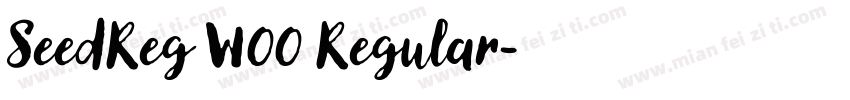 SeedReg W00 Regular字体转换